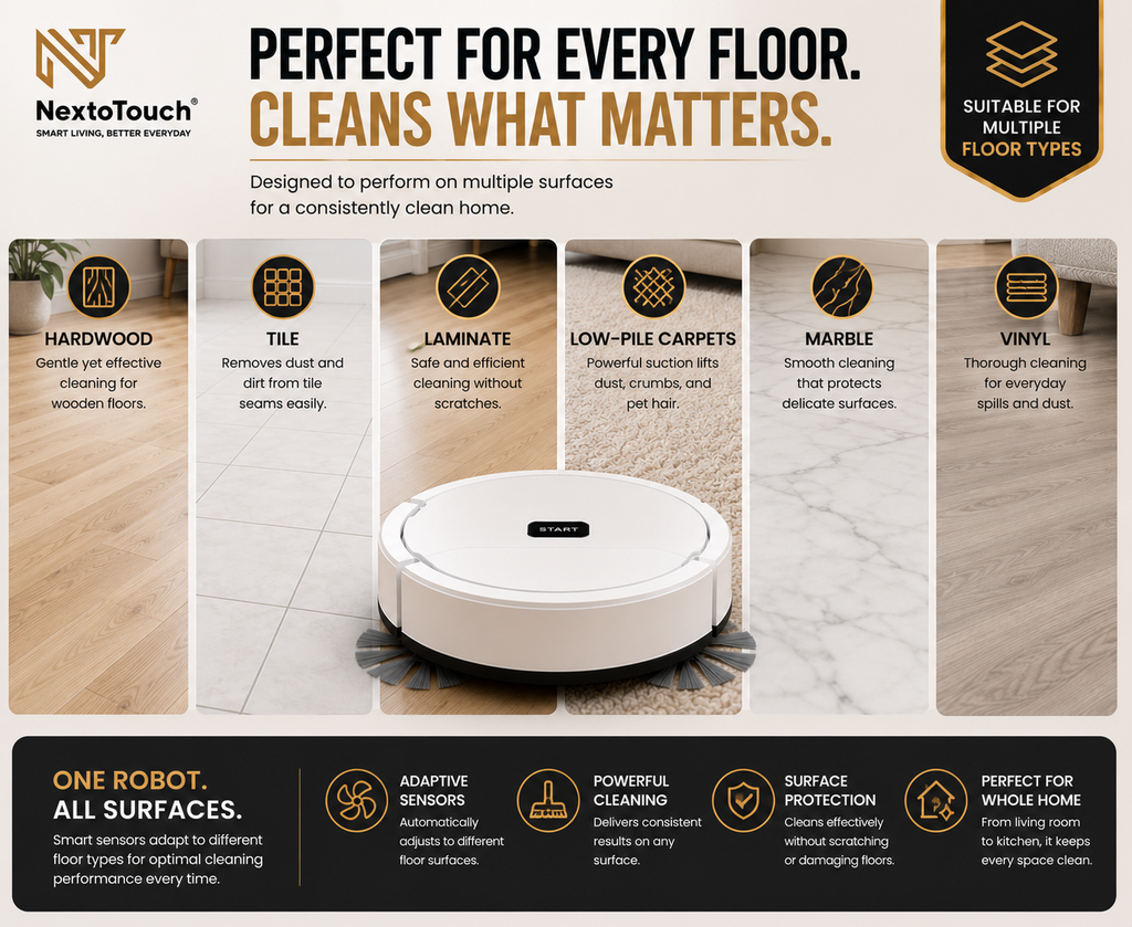 3-in-1 Smart Robot Vacuum & Mop | Automatic Floor Cleaning Robot