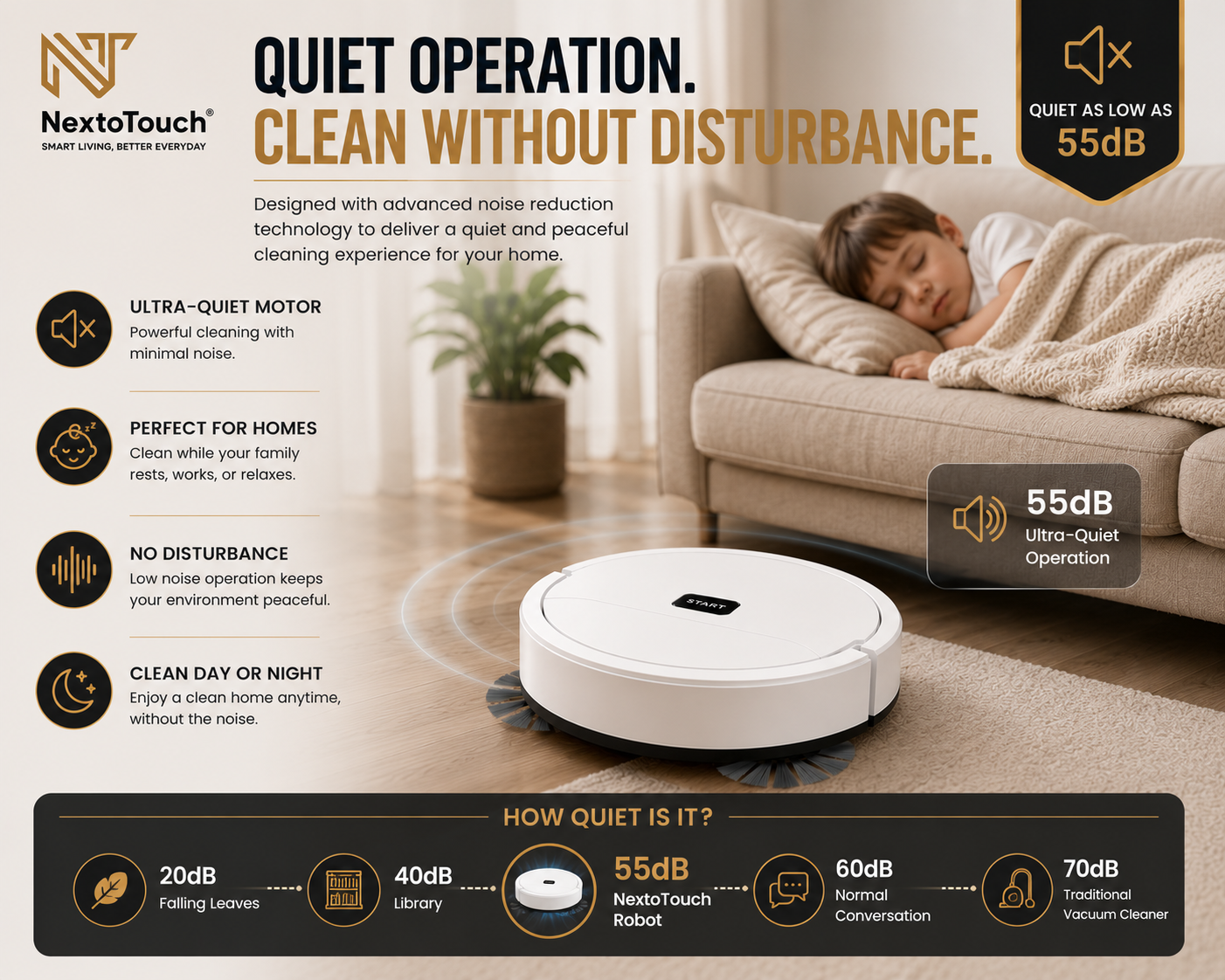 3-in-1 Smart Robot Vacuum & Mop | Automatic Floor Cleaning Robot