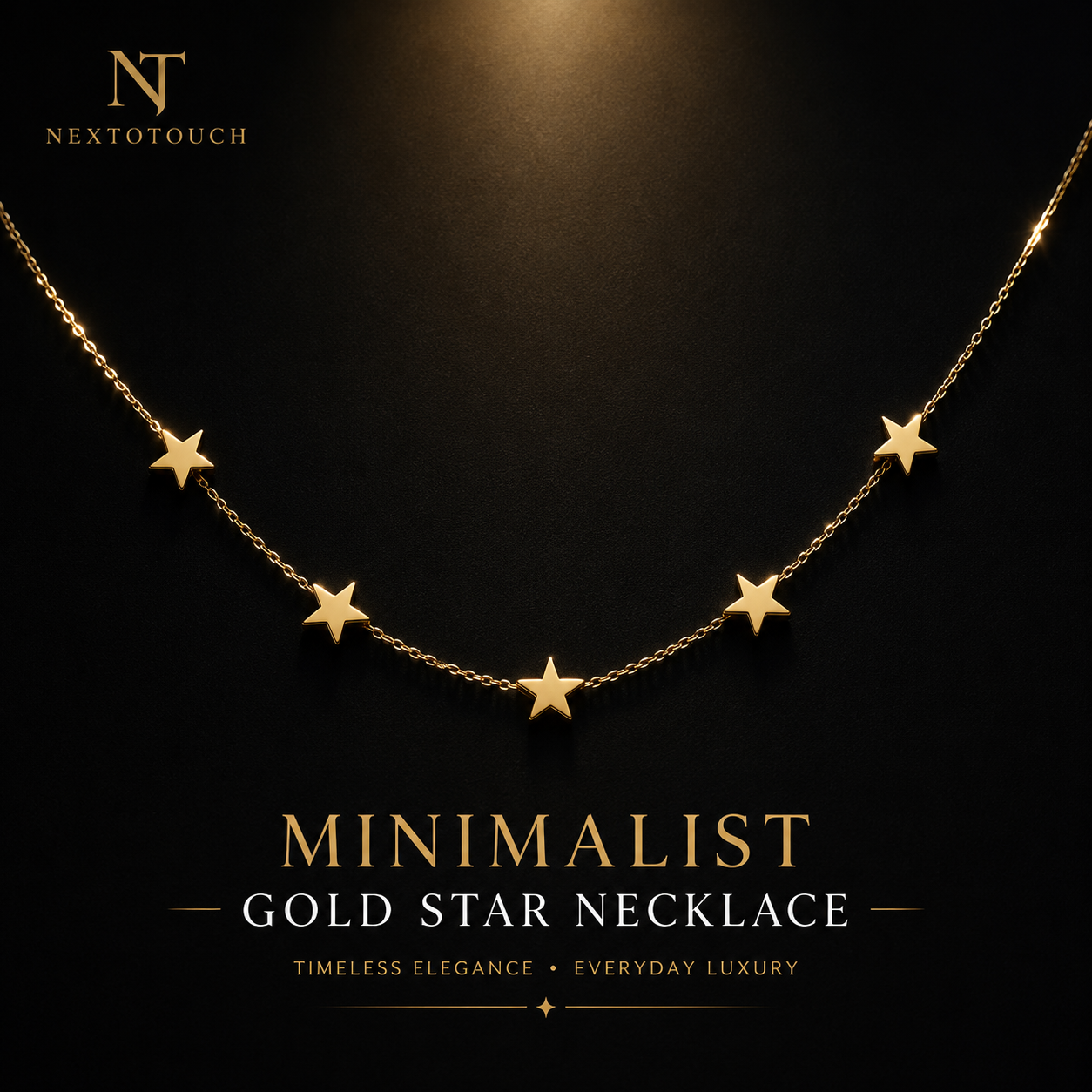 Minimalist Gold-Plated Star Necklace | Titanium Steel Chai