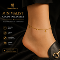 Minimalist Gold Star Anklet | Titanium Steel