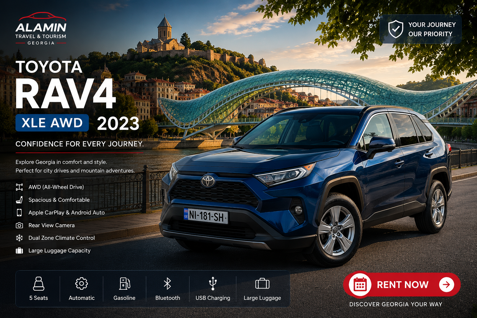 Toyota RAV4 XLE AWD 2023 (Blue)