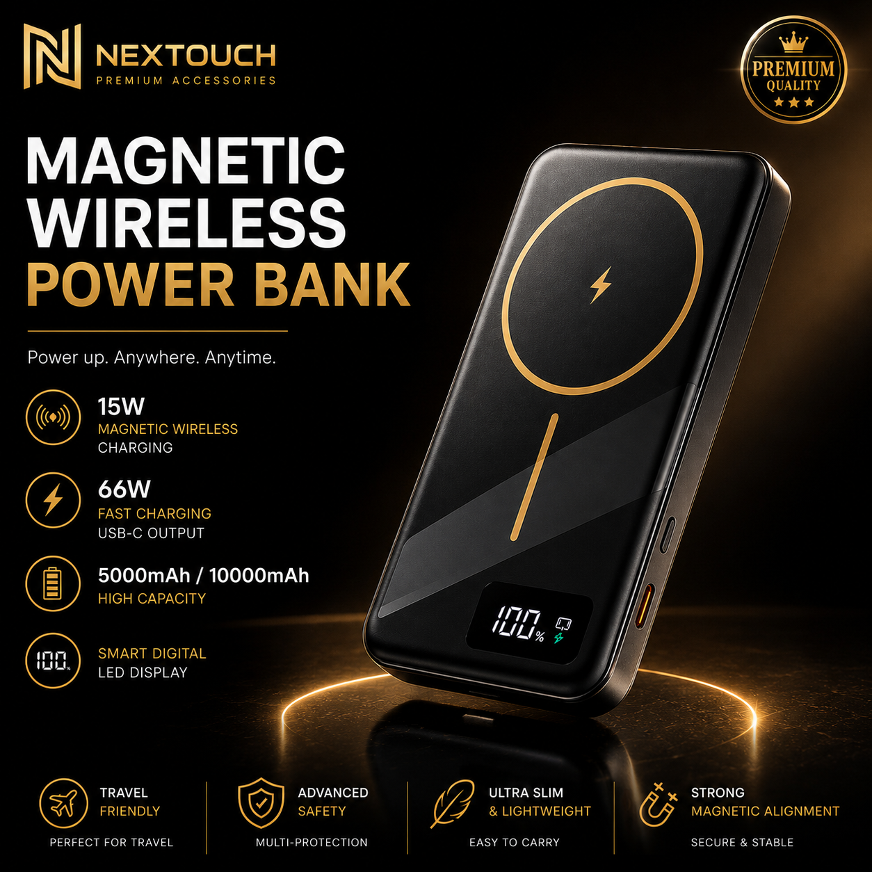 MagSafe Wireless Power Bank 15W with 66W Fast Fast Charging