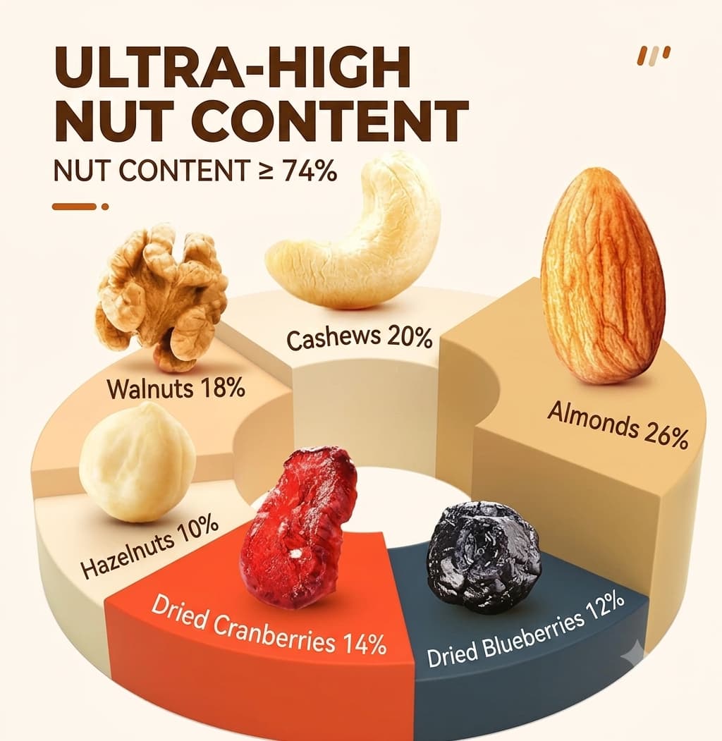 Premium2.500g Mixed Nuts & Dried Fruits Canister | Healthy Daily Snack Blend | Family Size Natural Nut Mix
