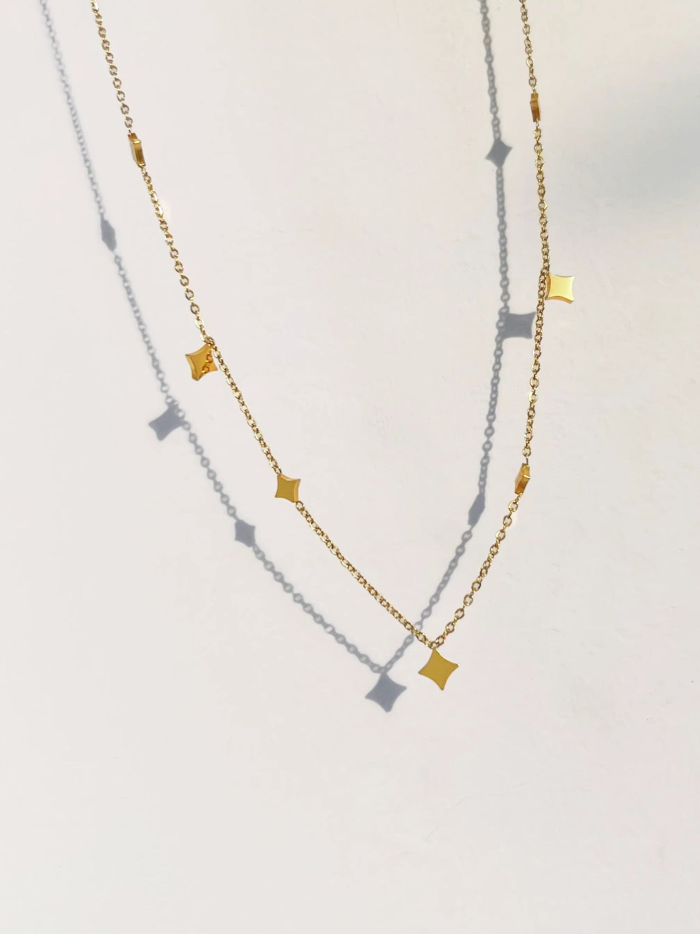 Minimalist Gold-Plated Star Necklace | Titanium Steel Chai