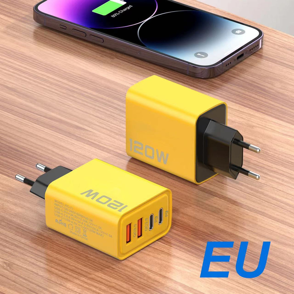 120W Fast Charging Wall Charger | 4-Port USB & USB-C PD Charger