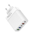 120W Multi-Port Fast Charger | 5-Port USB & USB-C PD Wall Charger (EU Plug)