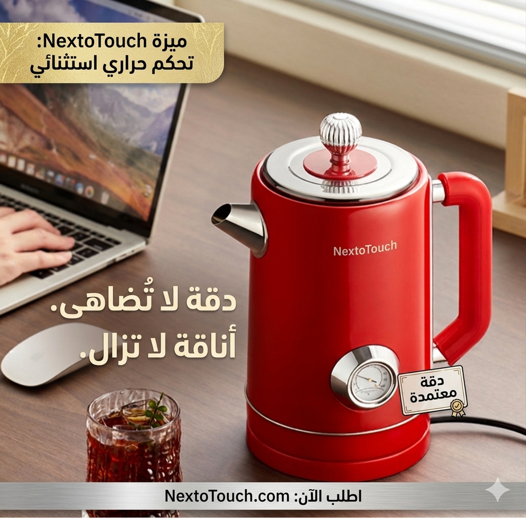 NextoTouch Precision Electric Kettle – Fast Boiling &amp; Smart Temperature Control