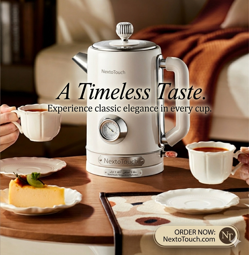 NextoTouch Precision Electric Kettle – Fast Boiling &amp; Smart Temperature Control