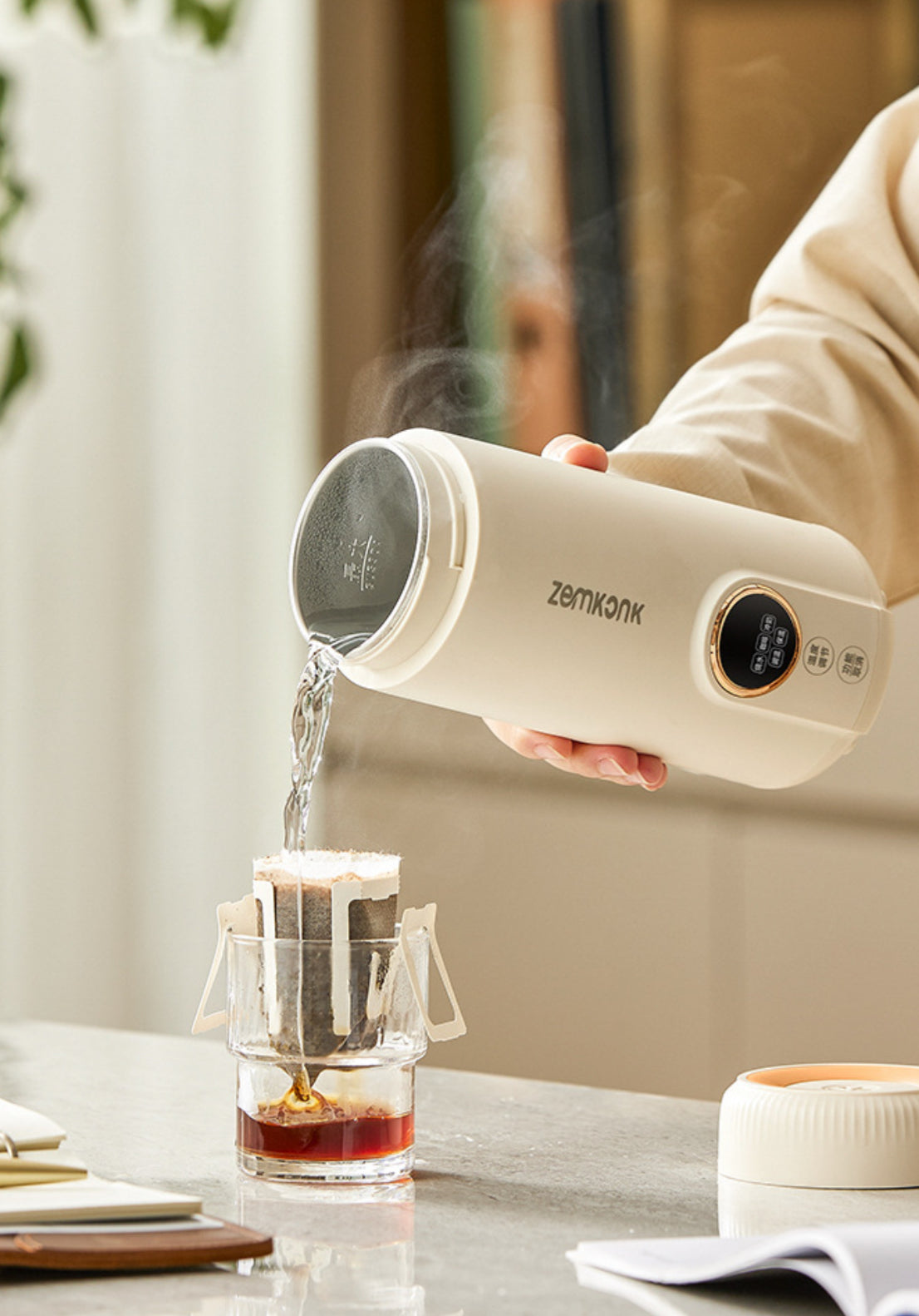 JiexG Smart Portable Kettle: Your Elegant Companion for Coffee & Baby Care