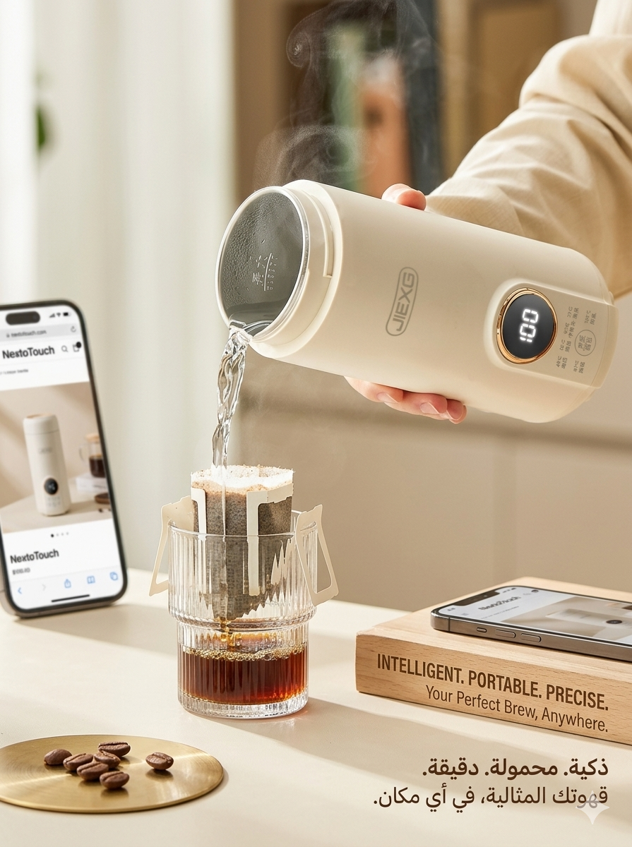 JiexG Smart Portable Kettle: Your Elegant Companion for Coffee & Baby Care