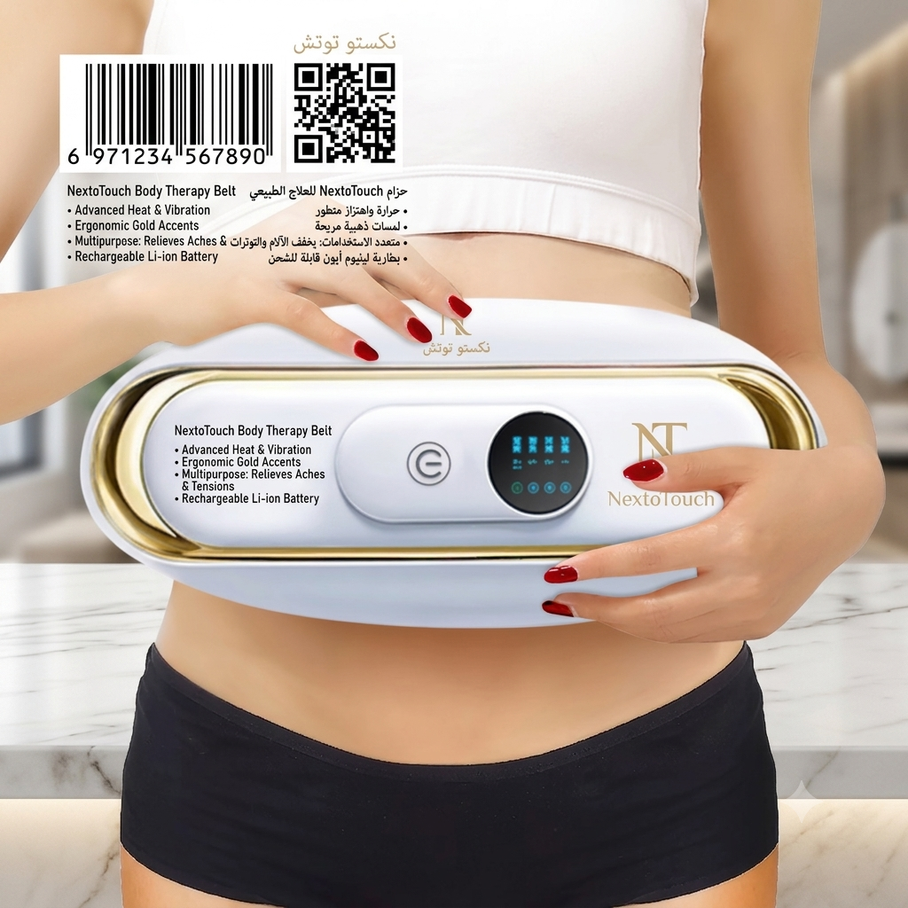 NextoTouch Smart Thermal Massage Belt – Targeted Muscle Relief.