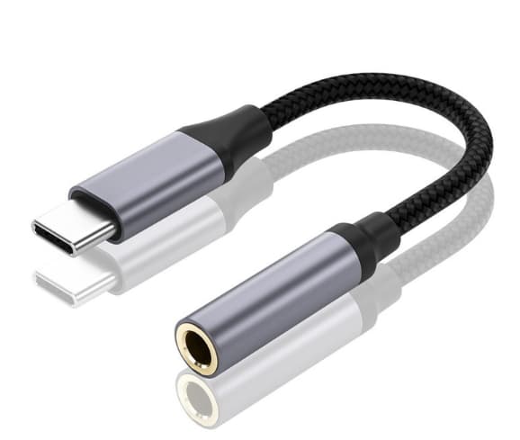 3.5mm Aluminum Audio Adapter – Clear Sound | محول صوت 3.5 ملم ألمنيوم صوت نقي