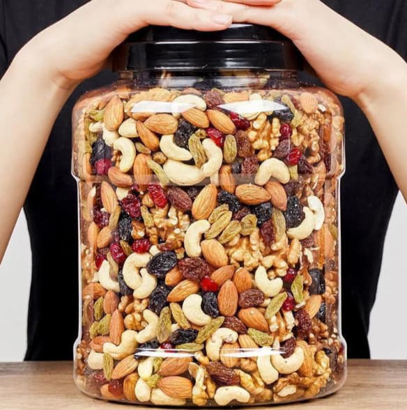 Premium2.500g Mixed Nuts & Dried Fruits Canister | Healthy Daily Snack Blend | Family Size Natural Nut Mix