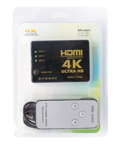 HDMI Switch 5 in 1 Out – 4K Ultra HD Selector | موزع HDMI 5 إلى 1 دعم 4K