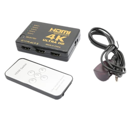 HDMI Switch 5 in 1 Out – 4K Ultra HD Selector | موزع HDMI 5 إلى 1 دعم 4K